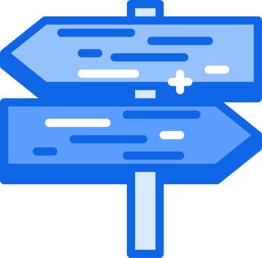 Yol. Web simgesi basit illüstrasyon