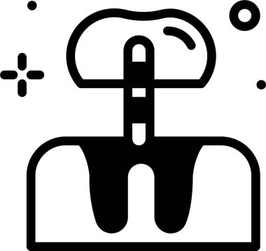 Diş çizgisi simgesi, vektör illüstrasyonu beyaz arkaplanda izole edildi  