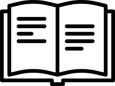 Kitap. Web simgesi basit illüstrasyon