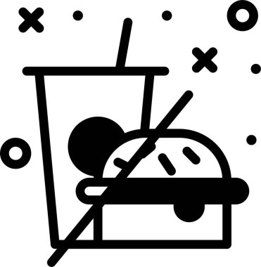 Yemek. Web simgesi basit illüstrasyon