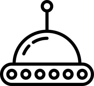 Uzay gemisi. Web simgesi basit illüstrasyon