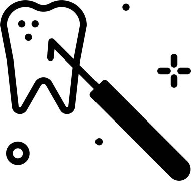 Diş çizgisi simgesi, vektör illüstrasyonu beyaz arkaplanda izole edildi  