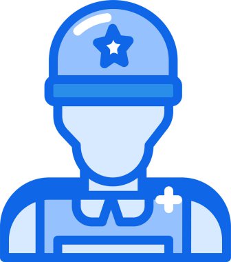 Polis memuru. Basit resimleme