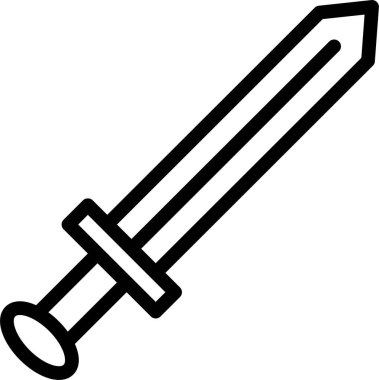 Kılıç. Web simgesi basit illüstrasyon