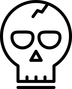 Kafatası. Web simgesi basit illüstrasyon