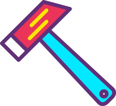 Çekiç. Web simgesi basit illüstrasyon