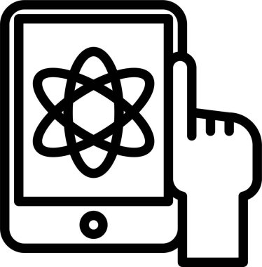 Bilim. Web simgesi basit illüstrasyon