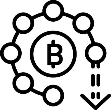 bitcoin. Web simgesi basit illüstrasyon