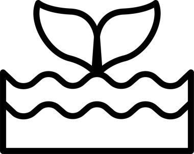 balina ağı simgesi, yaz vektör resimleme