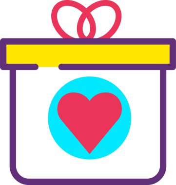 Hediye. Web simgesi basit illüstrasyon