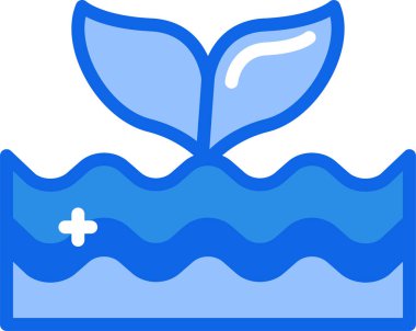 balina ağı simgesi, yaz vektör resimleme