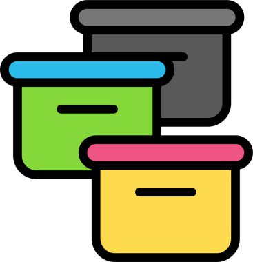 kutu web simgesi, vektör illüstrasyonu