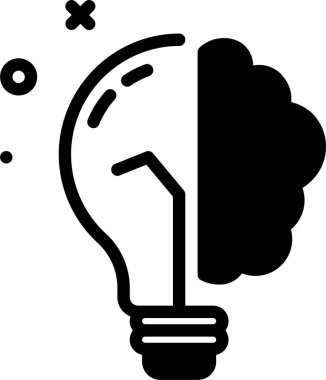 Bir fikrim var. Web simgesi basit illüstrasyon