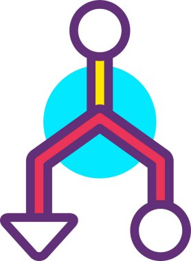 Intersect web simgesi, basit illüstrasyon