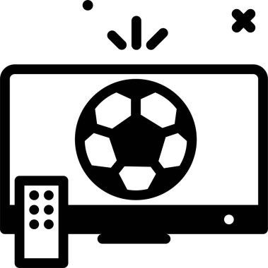 TV web simgesi, basit vektör illüstrasyonu