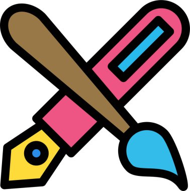 Makas. Web simgesi vektör illüstrasyonu