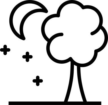 Ağaç. Web simgesi basit illüstrasyon