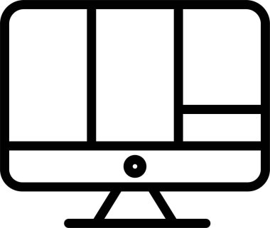 Bilgisayar. Web simgesi basit illüstrasyon