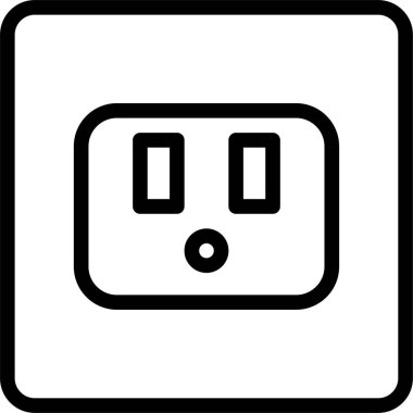 soket simgesi, vektör illüstrasyonu