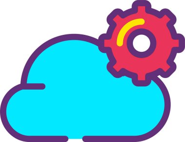 Bulut. Web simgesi basit illüstrasyon