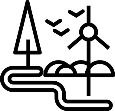 Ağaç. Web simgesi basit illüstrasyon