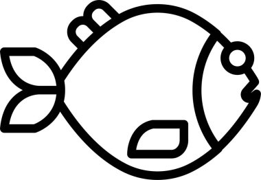 balık simgesi, vektör illüstrasyonu