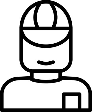 Kadın. Web simgesi basit illüstrasyon