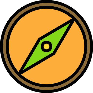 pusula web simgesi, basit vektör illüstrasyonu