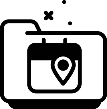 Beyaz arkaplanda izole edilmiş dizin simgesi ve vektör illüstrasyonu 