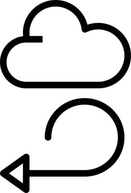 bulut web simgesi, basit vektör illüstrasyonu 