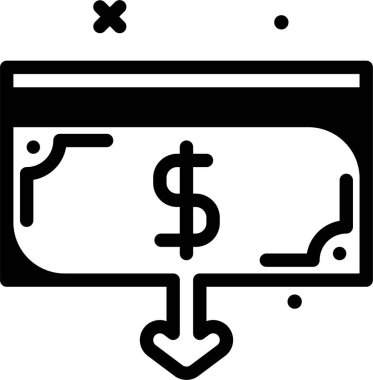 Beyaz arkaplanda izole edilmiş finansal simge ve vektör illüstrasyonu 