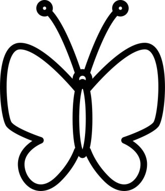 Kelebek ağ simgesi, basit vektör illüstrasyonu