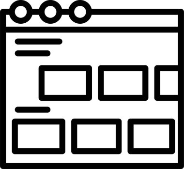 Çizelge. Web simgesi basit illüstrasyon