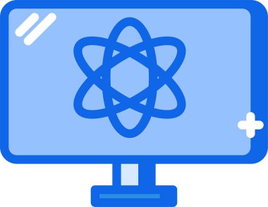 atom. Web simgesi basit illüstrasyon