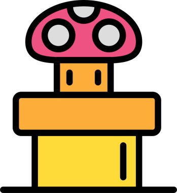 Mantar. Web simgesi basit tasarım 