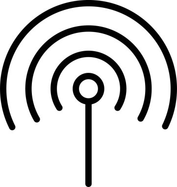 Kablosuz. Web simgesi basit illüstrasyon