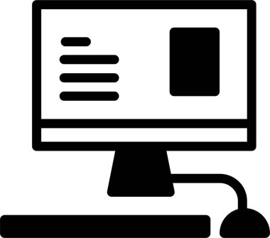 Bilgisayar. Web simgesi basit illüstrasyon