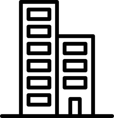 Bina. Web simgesi basit illüstrasyon