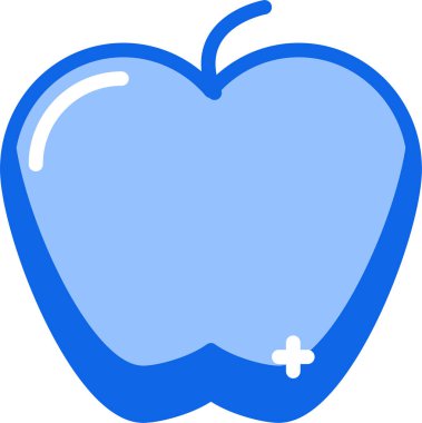 Apple simgesi, vektör illüstrasyonu beyaz arkaplanda izole edildi 