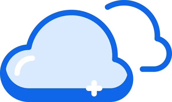 雲のアイコンや単純なベクトル図 — ストックベクタ