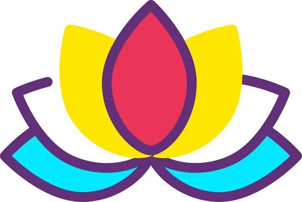 Lotus Icône Web Illustration Simple — Image vectorielle