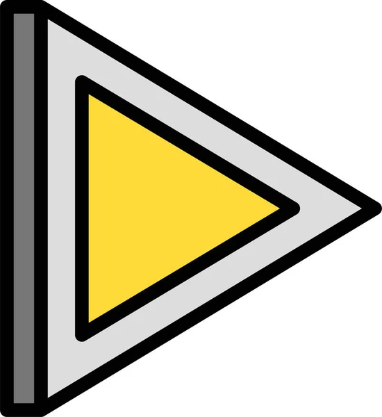 Ícone Web Triângulo Ilustração Simples — Vetor de Stock