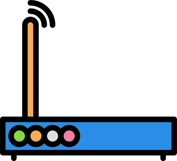 Wifi Ikona Plochá Vektorová Ilustrace Bezdrátové Technologie — Stockový vektor