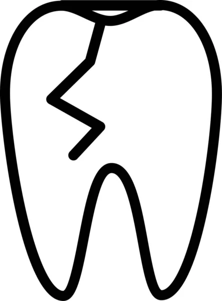 Zub Webová Ikona Jednoduchá Ilustrace — Stockový vektor