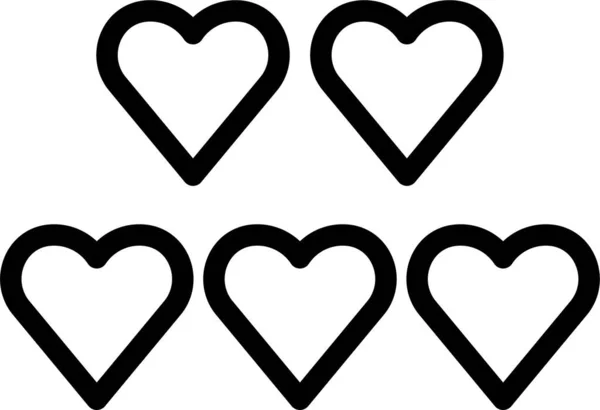 Corazón Icono Web Ilustración Simple — Archivo Imágenes Vectoriales