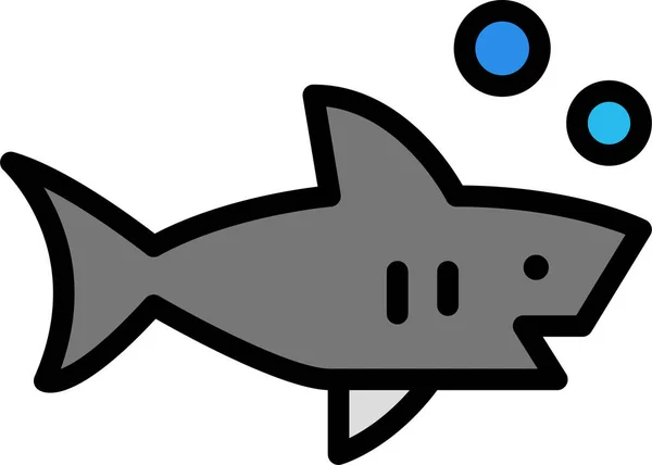 Pescado Icono Web Ilustración Simple — Vector de stock