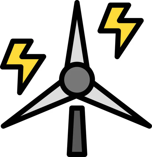 Illustrazione Icona Dell Energia Nucleare — Vettoriale Stock