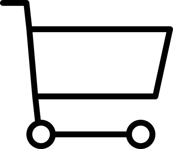 Carrito Compras Diseño Simple — Archivo Imágenes Vectoriales