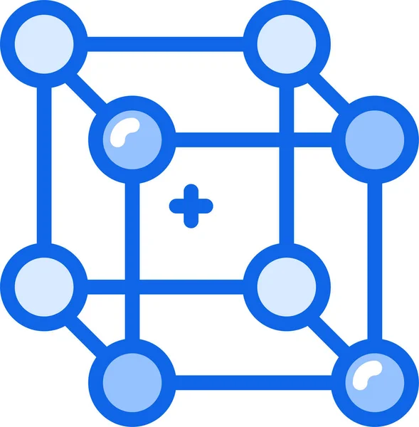 Molecola Icona Web Semplice Illustrazione — Vettoriale Stock