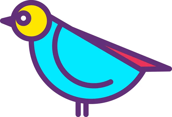 Pájaro Icono Web Ilustración Simple — Vector de stock